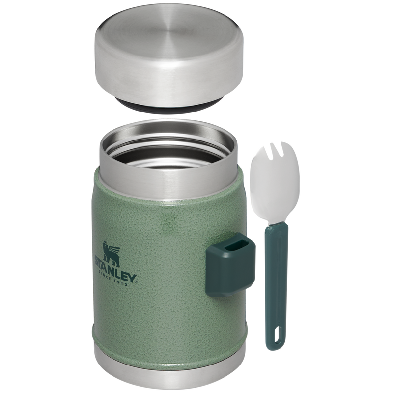Stanley 1913 Classic Legendary Food Jar + Spork 14 OZ in Hammertone Green | Cross Section View