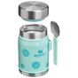 Swatch for Stanley 1913 Classic Legendary Food Jar + Spork 14 OZ Wild and Free Collection in Teal Daisies