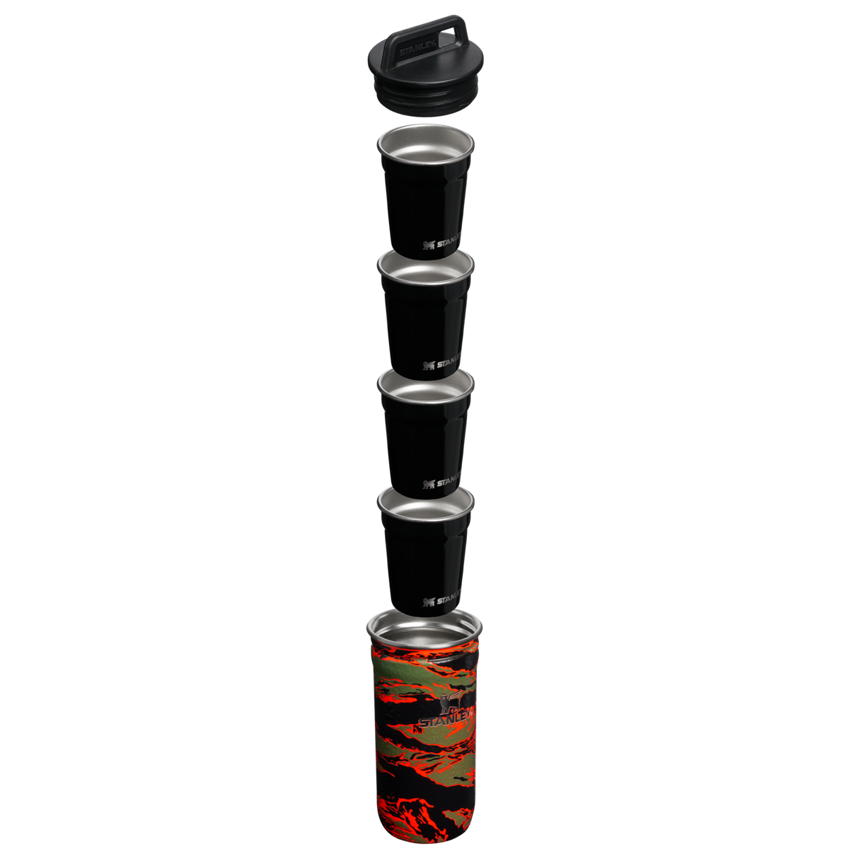 Stanley 1913 Stanley 1913 x Devin Booker  The Pre-Party Flask and Shot Glass Set 5oz in Devin Booker Hidden in Plain Sight | Cross Section View