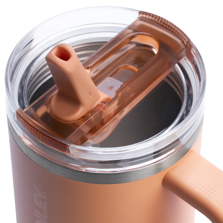 Stanley 1913 The Quencher ProTour Flip Straw Tumbler 40 OZ in Apricot | Lid Detailed View