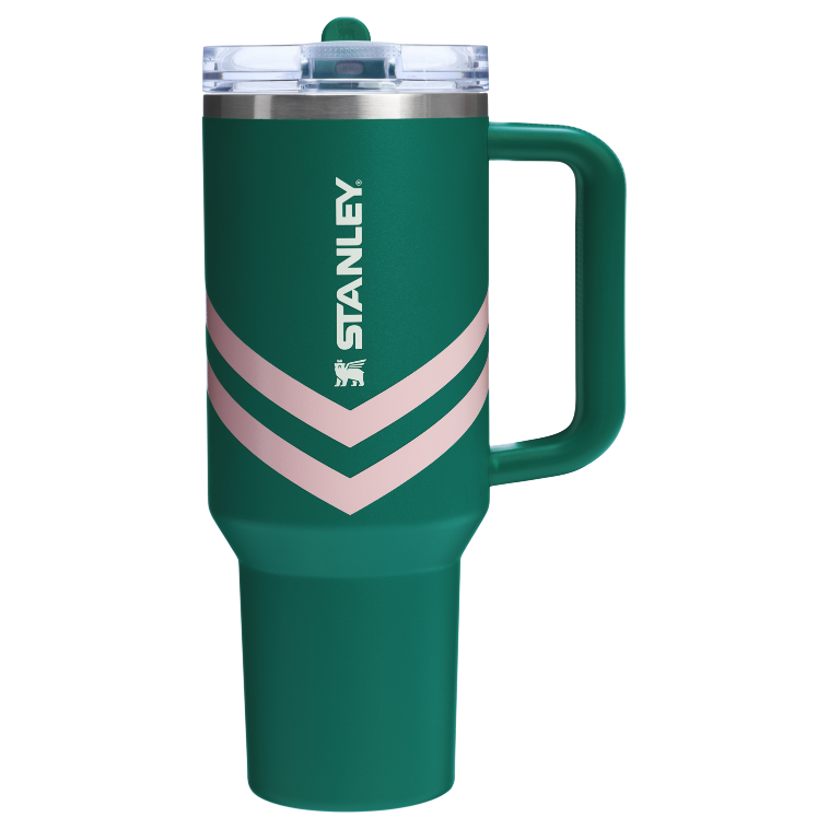 The Quencher ProTour Flip Straw Tumbler | 40 OZ | Oasis Collection - Emerald Chevon - Stanley AU