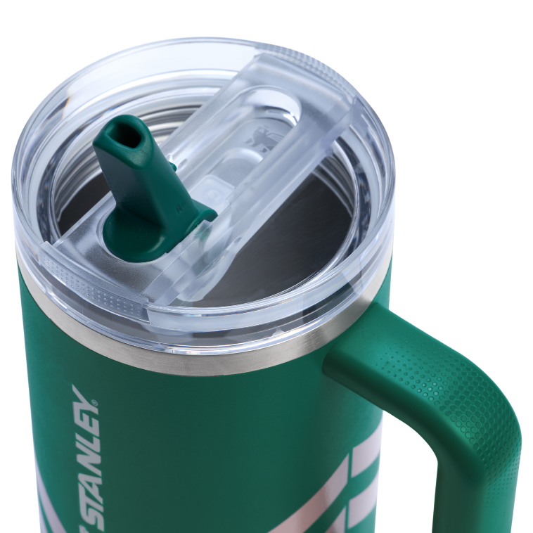 The Quencher ProTour Flip Straw Tumbler | 40 OZ | Oasis Collection - Emerald Chevon - Stanley AU