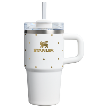 Stanley 1913 Candy Cane Lane The Quencher® H2.0 FlowState™ Tumbler 20 OZ in Frost Polka Dot | Front View
