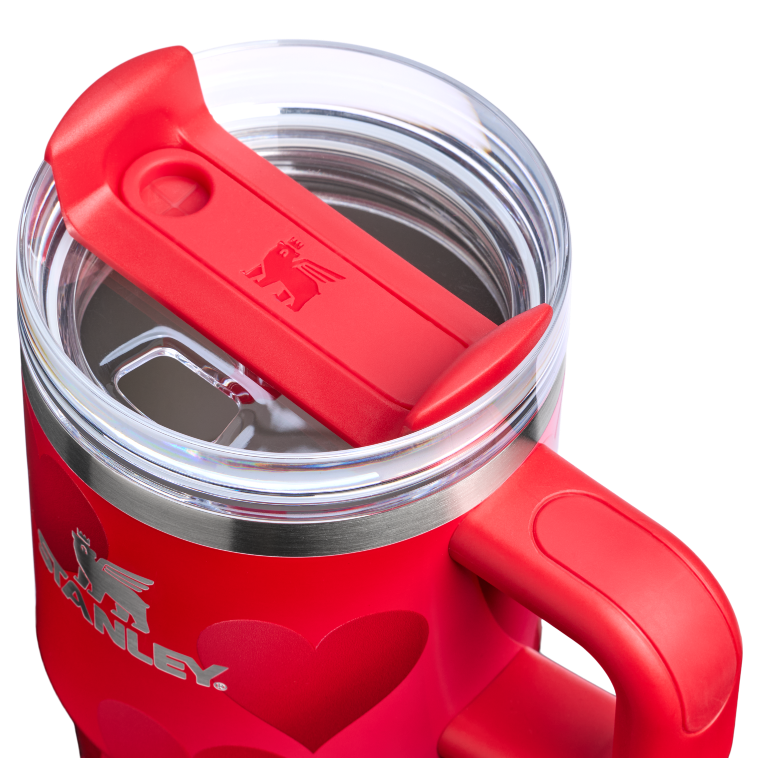 Stanley 1913 The Quencher® H2.0 FlowState™ Tumbler 20 OZ in Rouge Heart Gradient | Lid Detailed View