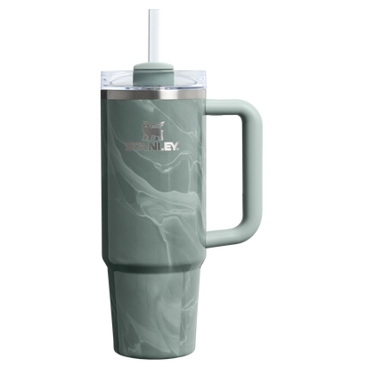 Stanley 1913 The Quencher® H2.0 FlowState™ Tumbler 30 OZ Marble Collection in Agate Calacatta | Front View