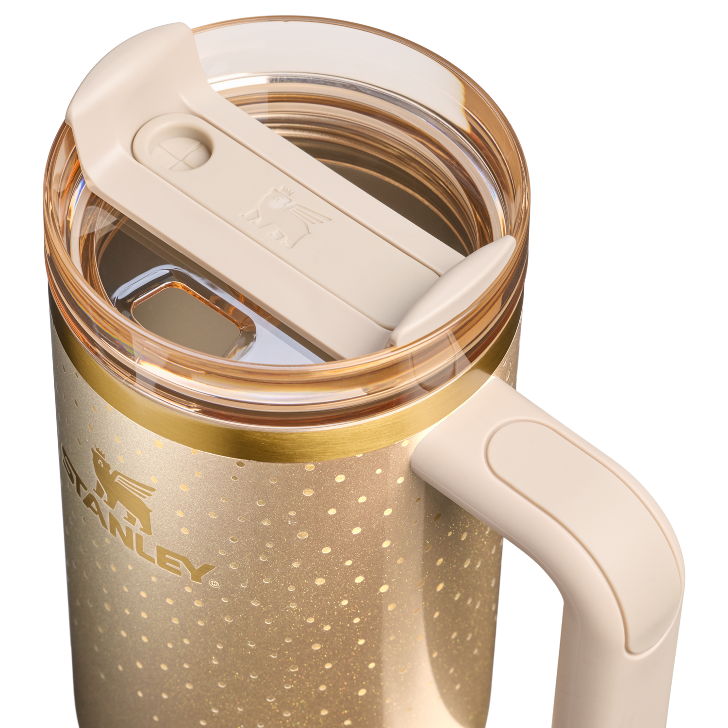 Stanley 1913 Cheers & Cheer The Quencher®H2.0 FlowState™ Tumbler 30 OZ in Prosecco Shimmer | View 2
