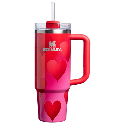Stanley 1913 The Quencher® H2.0 FlowState™ Tumbler 30 OZ in Rouge Heart Gradient | Front View