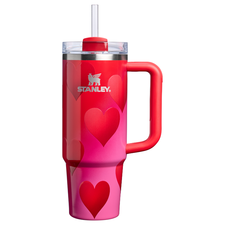 Stanley 1913 The Quencher® H2.0 FlowState™ Tumbler 30 OZ in Rouge Heart Gradient