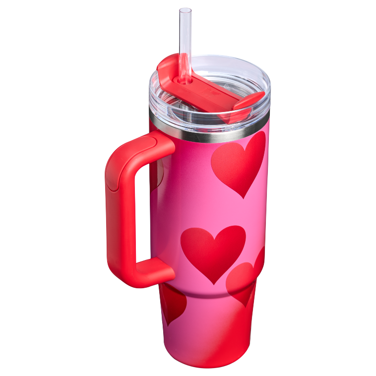 Stanley 1913 The Quencher® H2.0 FlowState™ Tumbler 30 OZ in Rouge Heart Gradient
