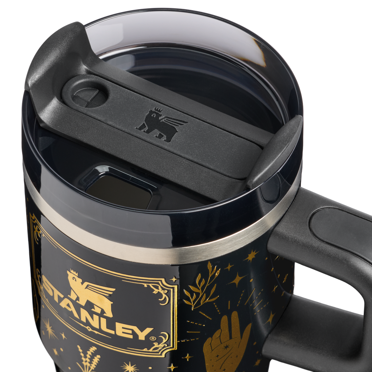 Stanley 1913 Halloween Quencher®  H2.0 Flowstate™ Tumbler | 20 oz in Black Magic | Lid Detailed View