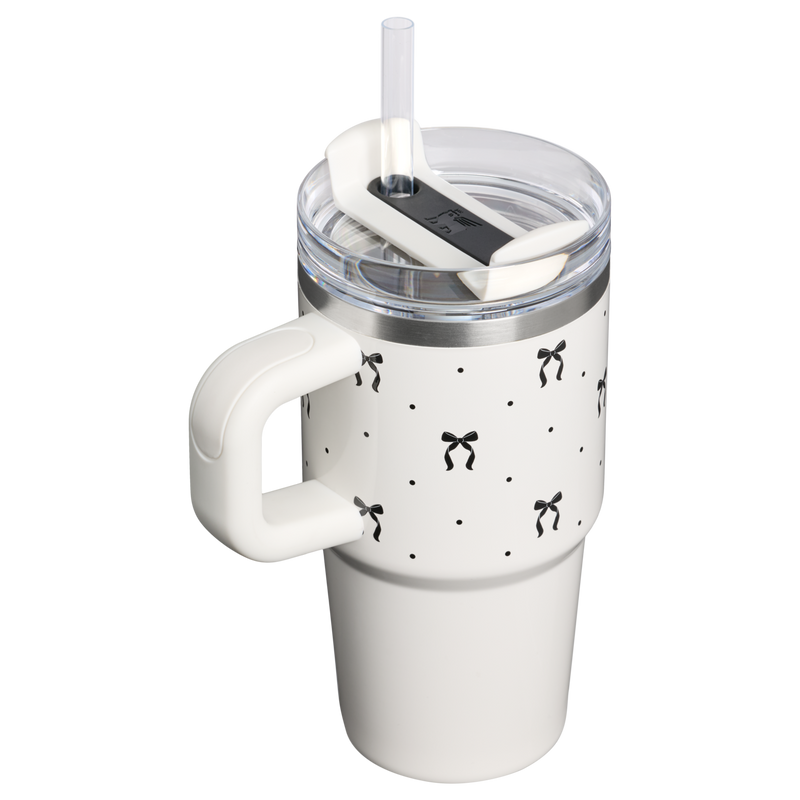 Stanley 1913 The Quencher H2.0 Tumbler 20 oz The Holiday Collection in Salt Bows | Back View