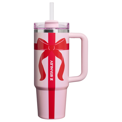 Stanley 1913 The Quencher H2.0 Tumbler 30 oz Ribbon Collection in Soft Pink Ribbon | Front View