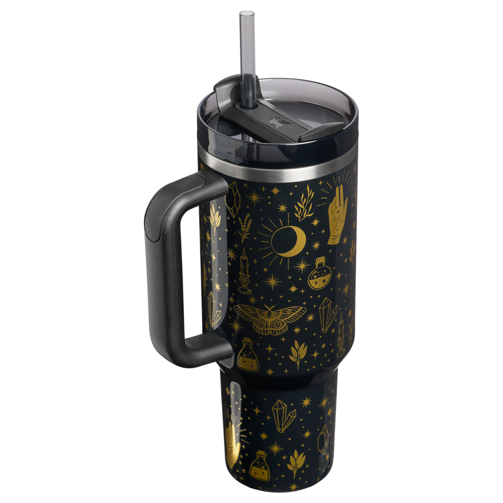 Stanley 1913 Halloween Quencher®  H2.0 Flowstate™ Tumbler | 40 oz in Black Magic | Back View