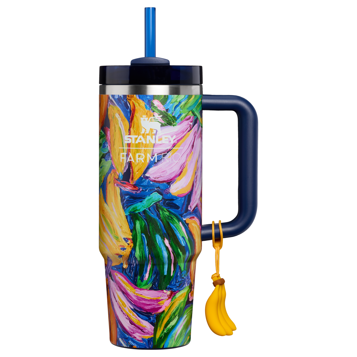 Stanley 1913 Stanley 1913 x FARM Rio Quencher® H2.0 Flowstate™ Tumbler Painted Bananas 30 oz in Farm Rio Painted Bananas