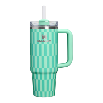 Stanley 1913 The Quencher®  H2.0  Flowstate™ Tumbler 30 oz | High Summer in Dream Green Tile | Front View