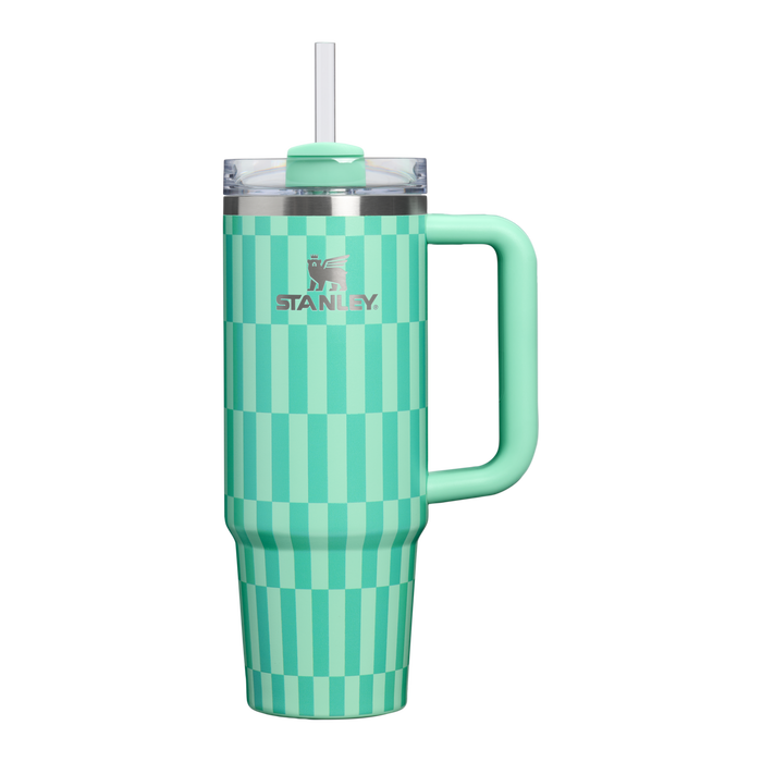 Stanley 1913 The Quencher®  H2.0  Flowstate™ Tumbler 30 oz | High Summer in Dream Green Tile | Front View