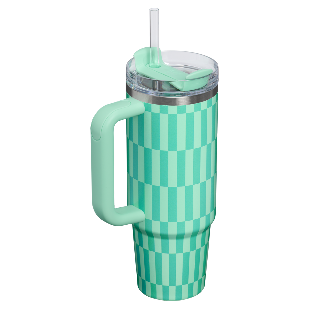 Stanley 1913 The Quencher®  H2.0  Flowstate™ Tumbler 30 oz | High Summer in Dream Green Tile | Back View