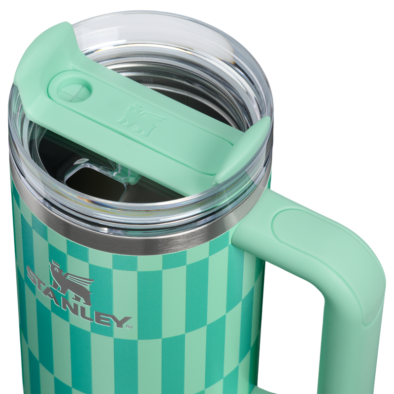 Stanley 1913 The Quencher®  H2.0  Flowstate™ Tumbler 30 oz | High Summer in Dream Green Tile | Lid Detailed View