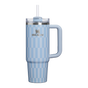 Swatch for Stanley 1913 The Quencher®  H2.0  Flowstate™ Tumbler 30 oz | High Summer in Linen Blue Tile | Front View