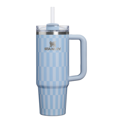 Stanley 1913 The Quencher®  H2.0  Flowstate™ Tumbler 30 oz | High Summer in Linen Blue Tile | Front View