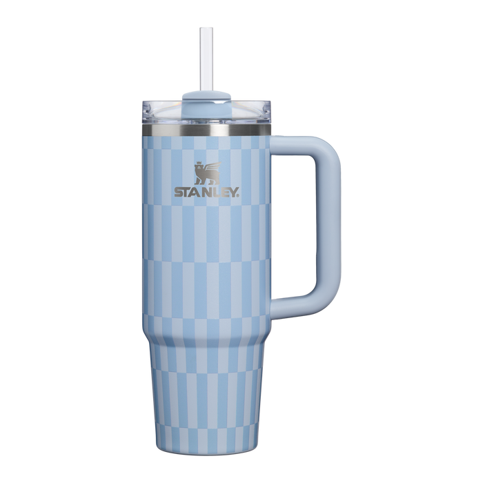 Stanley 1913 The Quencher®  H2.0  Flowstate™ Tumbler 30 oz | High Summer in Linen Blue Tile | Front View