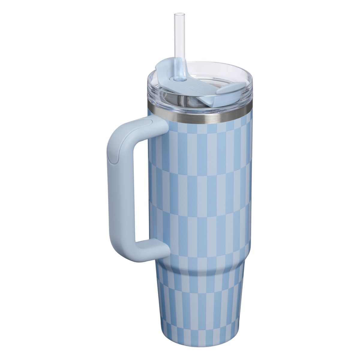 Stanley 1913 The Quencher®  H2.0  Flowstate™ Tumbler 30 oz | High Summer in Linen Blue Tile | Back View