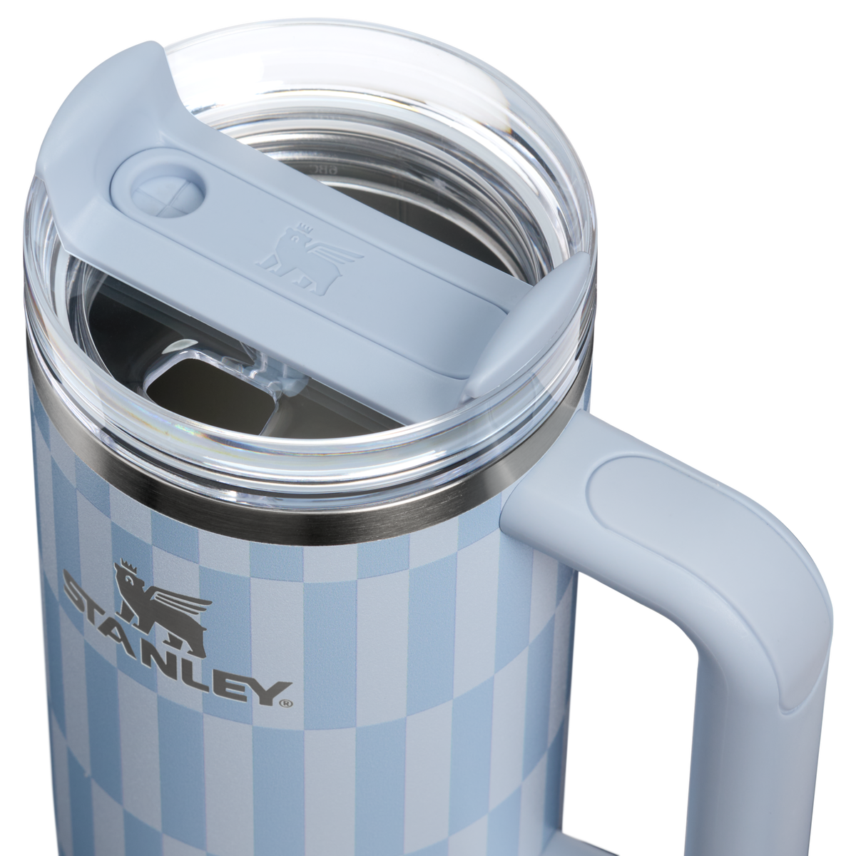 Stanley 1913 The Quencher®  H2.0  Flowstate™ Tumbler 30 oz | High Summer in Linen Blue Tile | Lid Detailed View