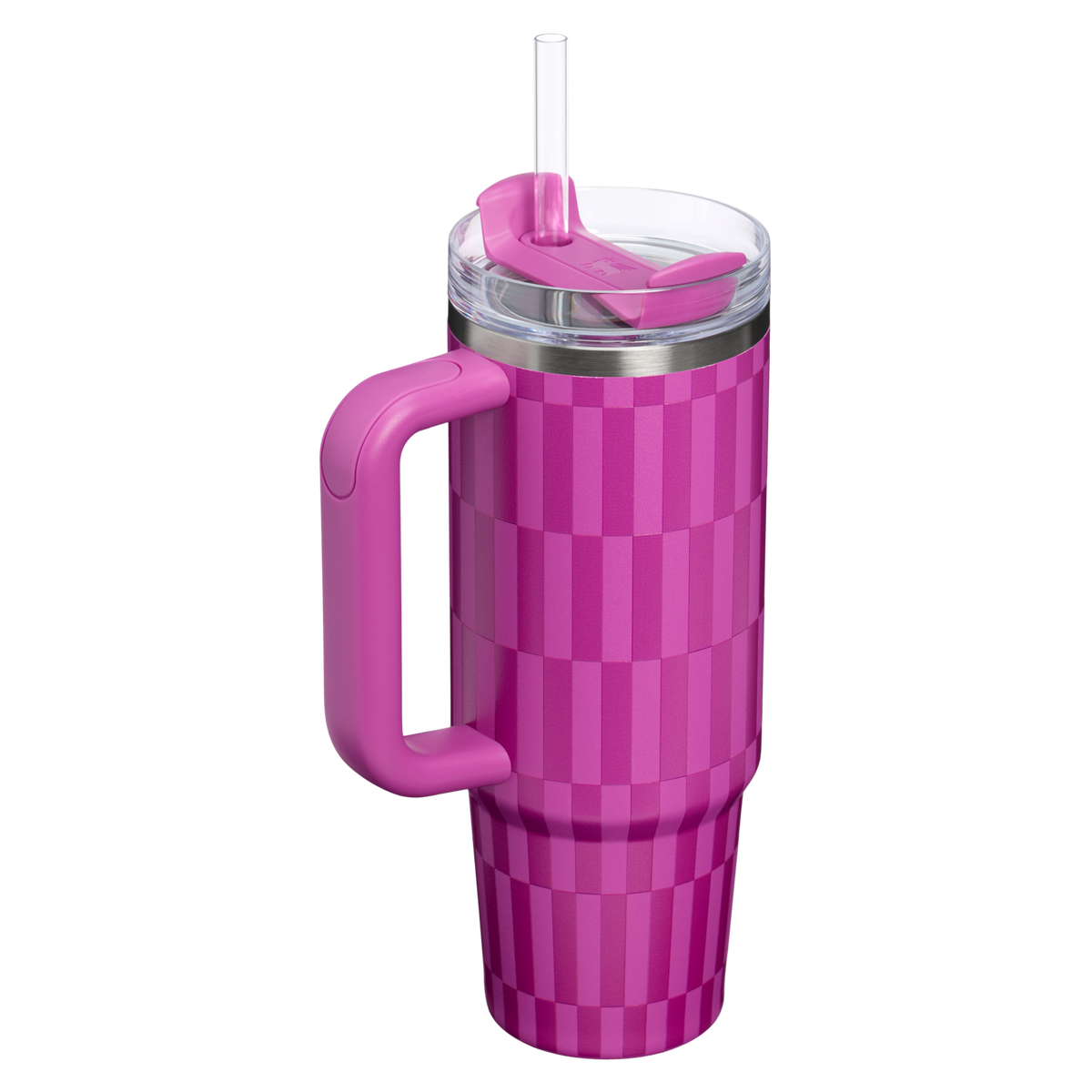 Stanley 1913 The Quencher®  H2.0  Flowstate™ Tumbler 30 oz | High Summer in Purple Blossom Tile | Back View
