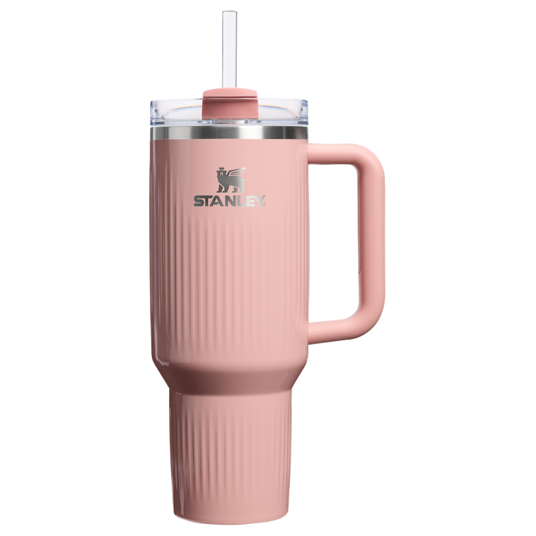 Stanley 1913 The Quencher H2.0 Fluted Tumbler 40 OZ in Peach Rose Gloss | Front View