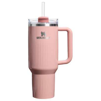 Stanley 1913 The Quencher H2.0 Fluted Tumbler 40 OZ in Peach Rose Gloss | Front View