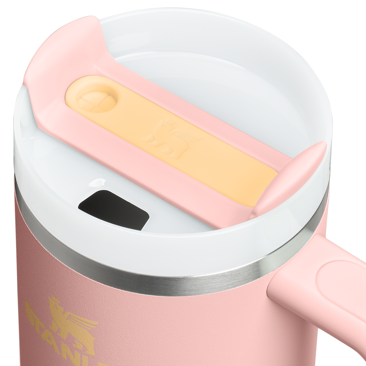 Stanley 1913 The Quencher H2.0 Flowstate™ Tumbler 30 OZ in Peach Rose | Lid Detailed View