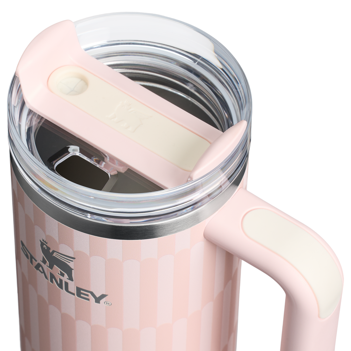 Stanley 1913 The Quencher®  H2.0  Flowstate™ Tumbler 30 oz | High Summer in Tea Rose Tile | Lid Detailed View