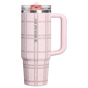 Swatch for Stanley 1913 The Quencher® ProTour Tumbler 30oz Spring Reset Collection in Blossom Plaid | Front View