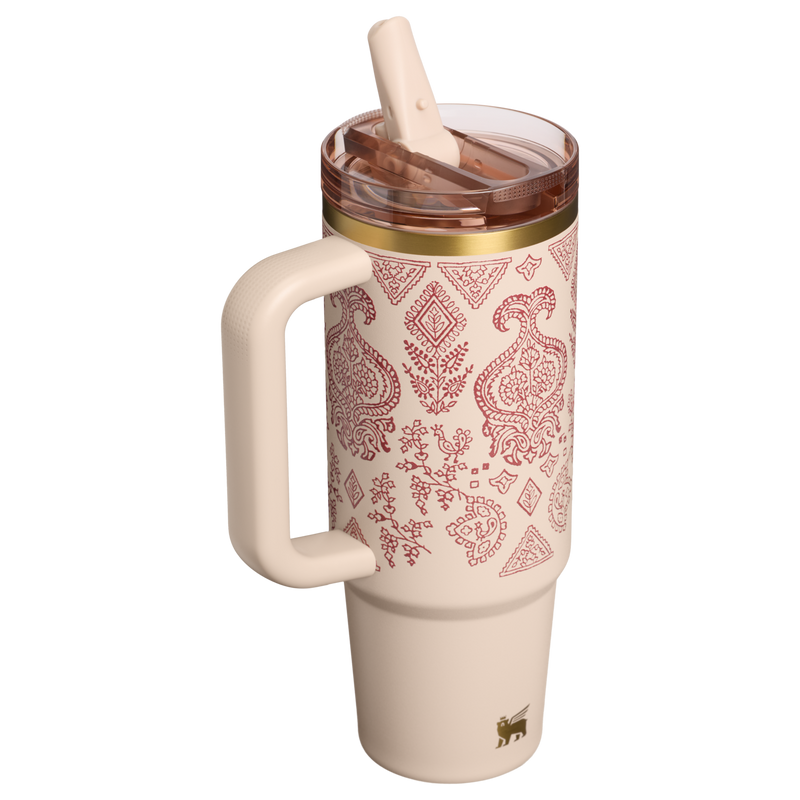 Stanley 1913 Stanley 1913 x Nest Quencher® ProTour Flip Straw Tumbler 30 Oz in Deepa Brown Sugar | Back View