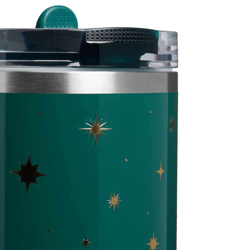 Stanley 1913 The Quencher Protour Tumbler 30 oz The Holiday Collection in Shadow Green Night Sky | Detailed View