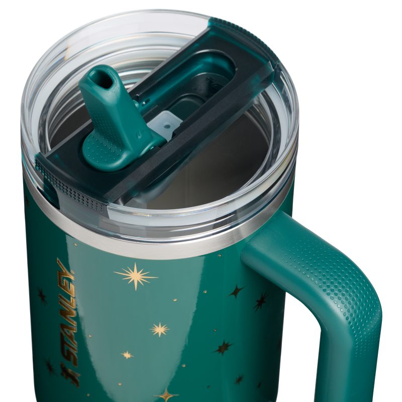 Stanley 1913 The Quencher Protour Tumbler 30 oz The Holiday Collection in Shadow Green Night Sky | Lid Detailed View