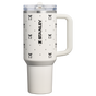 Swatch for Stanley 1913 The Quencher Flipstraw ProTour Tumbler 40 Oz The Holiday Collection in Salt Bows | Front View