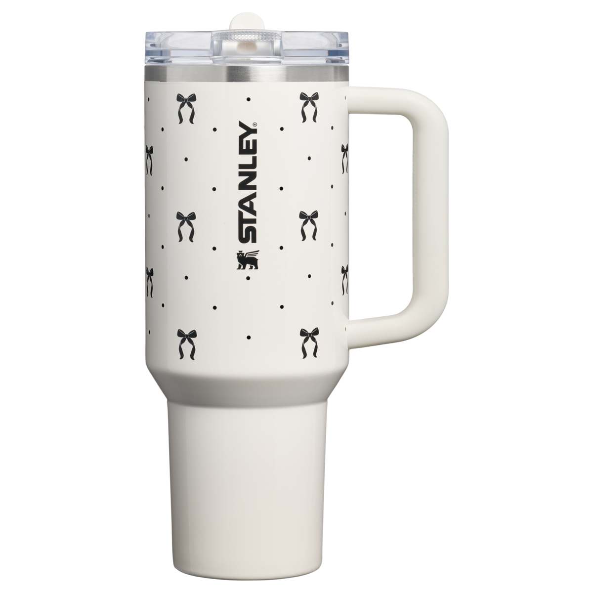 Stanley 1913 The Quencher Flipstraw ProTour Tumbler 40 Oz The Holiday Collection in Salt Bows | Front View