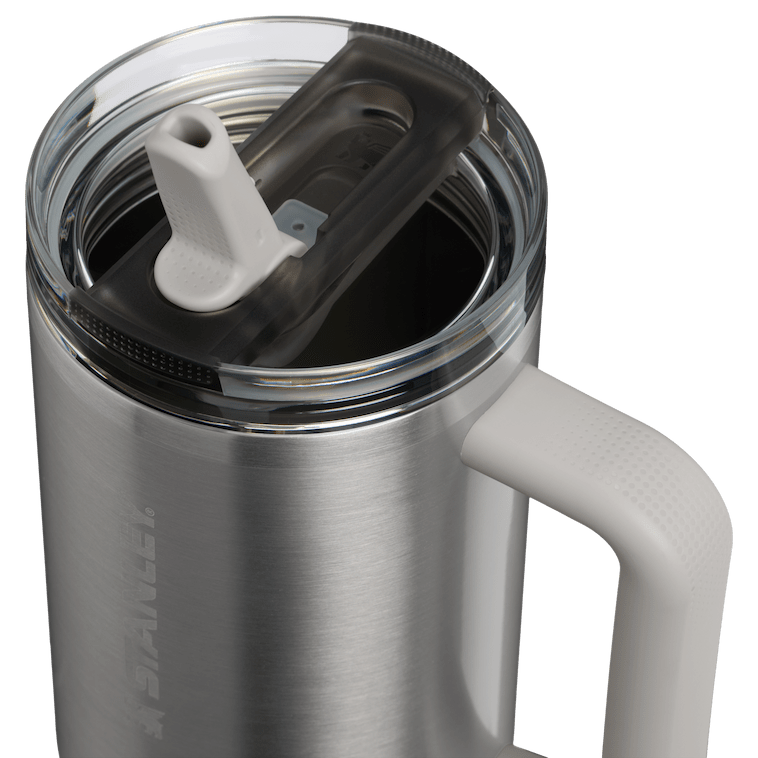 Stanley 1913 The Quencher ProTour Flip Straw Tumbler 40 OZ in Stainless Steel Ash | Lid Detailed View