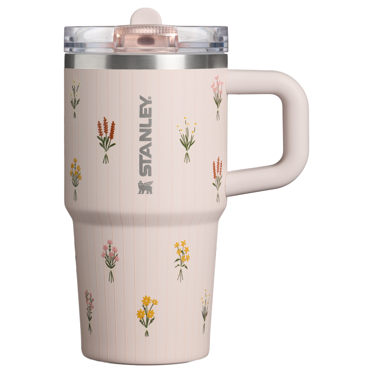 Stanley 1913 The Quencher ProTour Flip Straw Tumbler 20 OZ Rose Quartz Bouquets in Rose Quartz Bouquets
