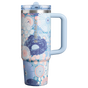 Swatch for Stanley 1913 The Quencher ProTour Flip Straw Tumbler 30 OZ in Blue Dream Wildflower | Front View