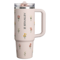 Swatch for Stanley 1913 The Quencher ProTour Flip Straw Tumbler 30 OZ Rose Quartz Bouquets in Rose Quartz Bouquets