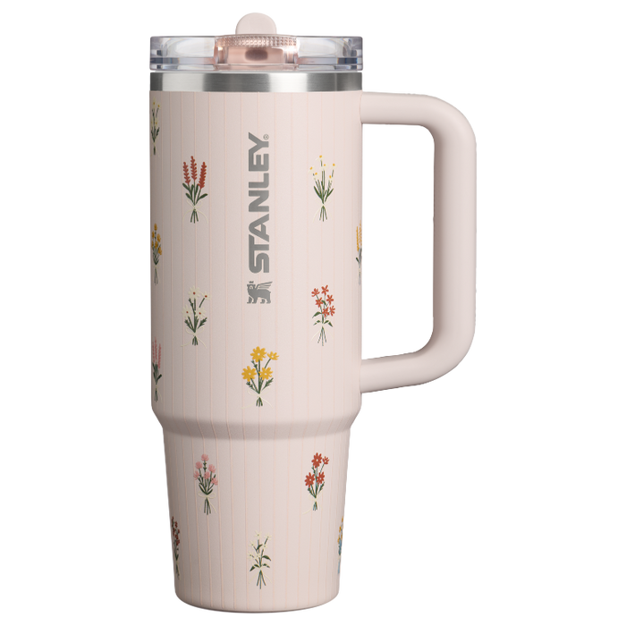 Stanley 1913 The Quencher ProTour Flip Straw Tumbler 30 OZ Rose Quartz Bouquets in Rose Quartz Bouquets