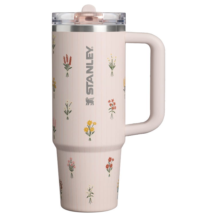 The Quencher ProTour Flip Straw Tumbler | 30 OZ | Rose Quartz Bouquets