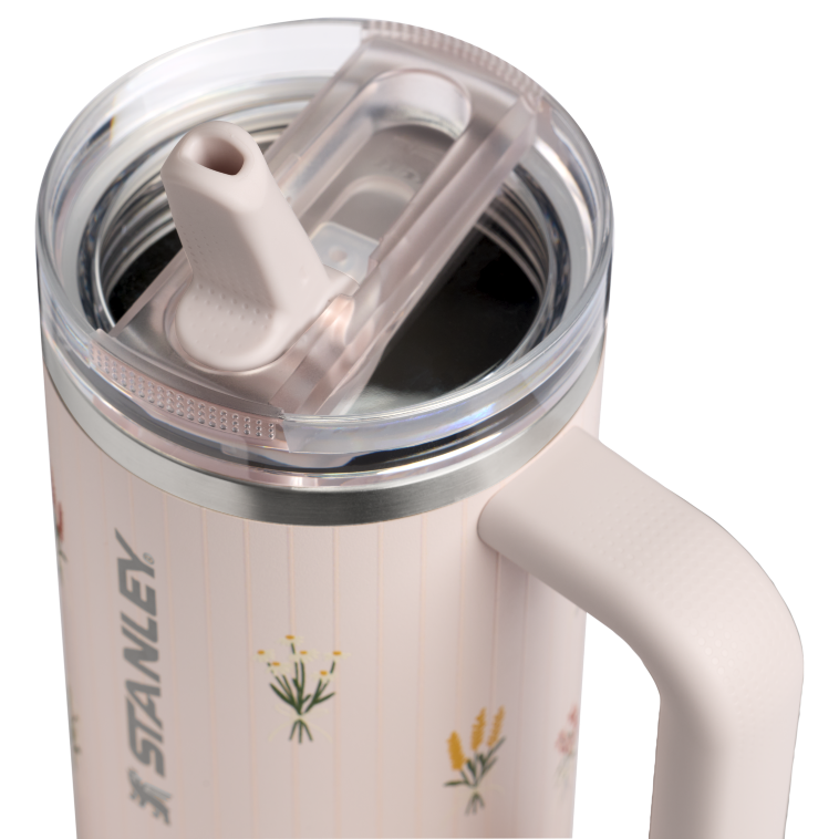 Stanley 1913 The Quencher ProTour Flip Straw Tumbler 30 OZ Rose Quartz Bouquets in Rose Quartz Bouquets