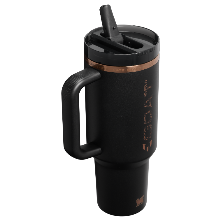 Stanley 1913 Messi x Stanley 1913 Quencher® ProTour Flip Straw Tumbler in Messi GOAT Black | Back View