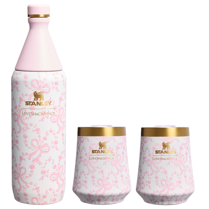 Stanley 1913 Stanley 1913 x LoveShackFancy The Reserve All Day Wine Set in Coquette Bow – Chantilly | Front View
