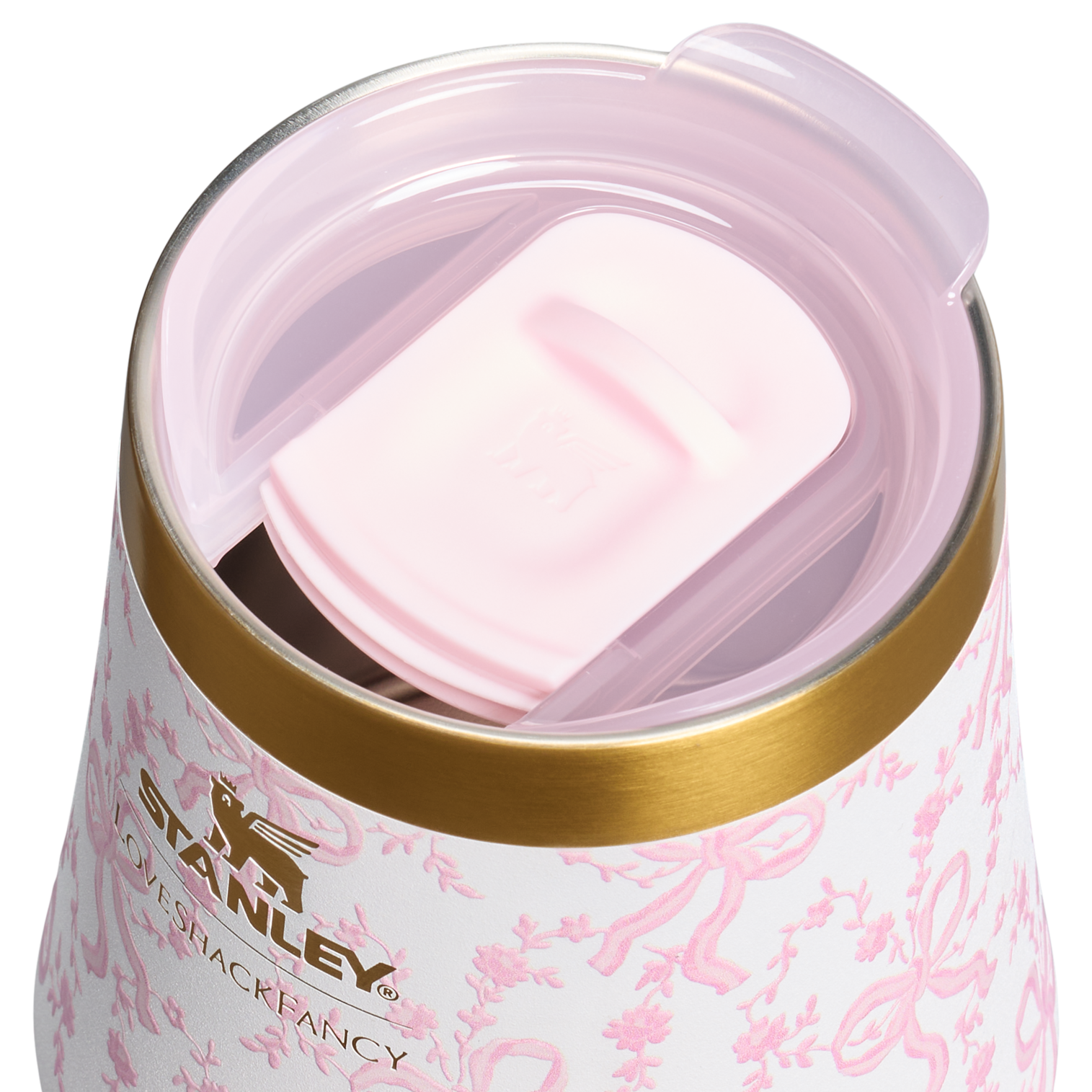 Stanley 1913 x LoveShackFancy The Reserve Wine Tumbler | 11oz - Coquette Bow Chantilly - Stanley AU