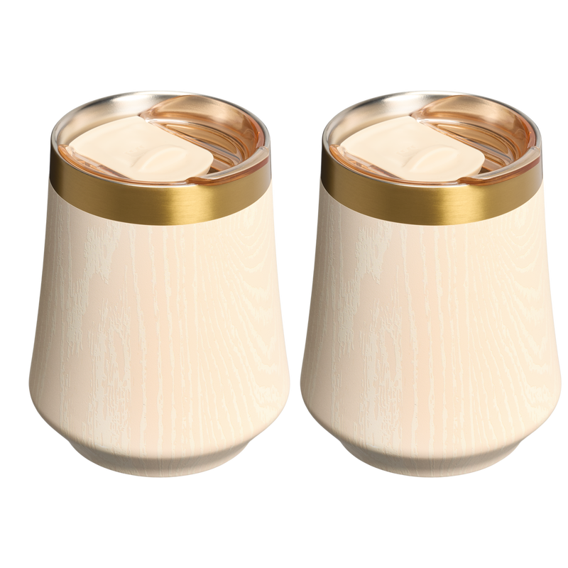 Stanley 1913 Reserve Wine Tumbler Gift Set 11 OZ in Birch Woodgrain | Back View