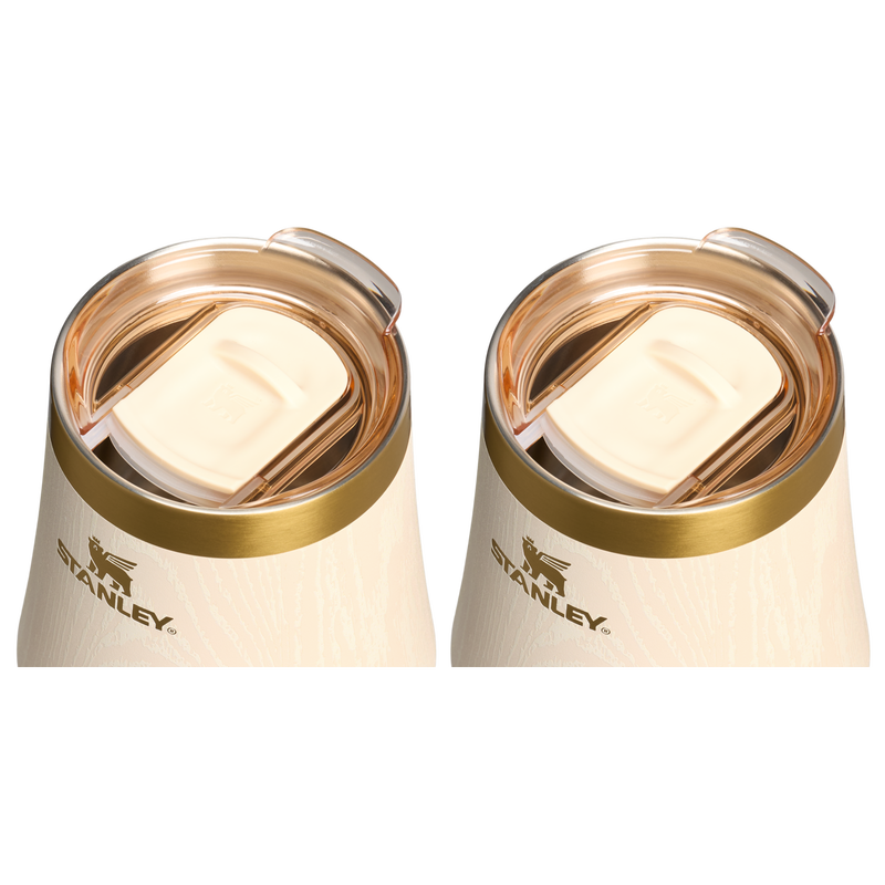 Stanley 1913 Reserve Wine Tumbler Gift Set 11 OZ in Birch Woodgrain | Lid Detailed View